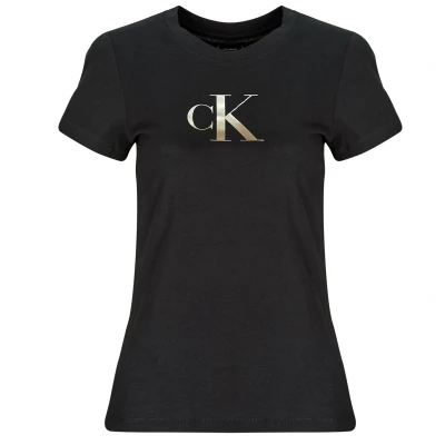 Afbeelding van Calvin Klein Jeans Gradient SLIM TEE Tshirt print, Dames, Maat: XL, Black