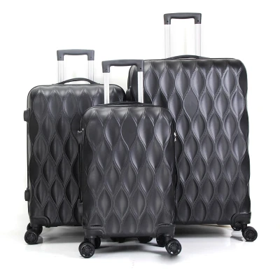 Afbeelding van kofferset 3 delig Reiskoffer set koffersets 38 L Handbagage + 75 Trolley +110L Groot Zwart