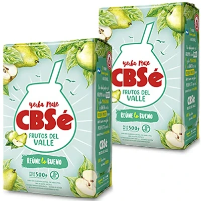 Afbeelding van CBSé Yerba Mate Thee Frutos del Valle 1kg (500g x 2) + Gift Sample (40g) : Bogaty w antyoksydanty, witaminy, przyspiesza przemianę materii, bez cukru Argentinië