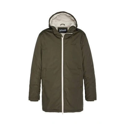 Afbeelding van Schott Halflange jas, Heren, Maat: XL, Kaki foncé