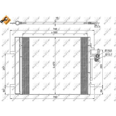Afbeelding van Condensor, airconditioning NRF 35884