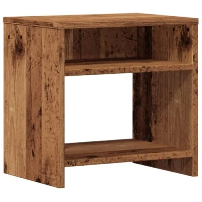 Afbeelding van vidaXL Nachtkastje 40x30x40 cm bewerkt hout oud houtkleurig