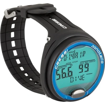Afbeelding van Cressi Donatello Duikcomputer voor beginners, 4 duikmodi: Lucht/Nitrox/Manometer/Vrij duiken, lange levensduur van de batterij, sterke Backlit Display