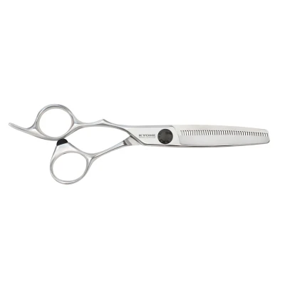 Afbeelding van Kyone Coupeschaar 710 Coupe Linkshandig Zilver 6,0inch Haibu by Kapperskorting.com