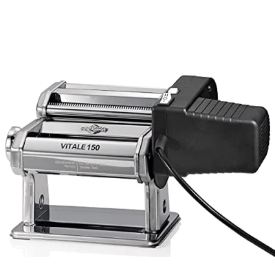 Afbeelding van Küchenprofi Vitale 150 elektrische pastamachine, set inclusief motor, 3 walsen/opzetstukken, pastasnijder, 2 snelheden, roestvrij staal, lasagneplaten, tagliolini en meer
