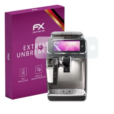 Afbeelding van atFoliX Kunststof Gepantserde Glasfolie compatibel met Philips 5400 Series EP5447/90 Glasfolie, 9H Hybrid Glass FX Gepantserd Glas van