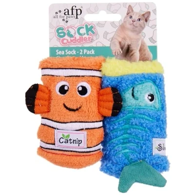 Afbeelding van AFP sock cuddler Sea 2 pack Speelgoed voor katten Kattenspeelgoed Kattenspeeltjes