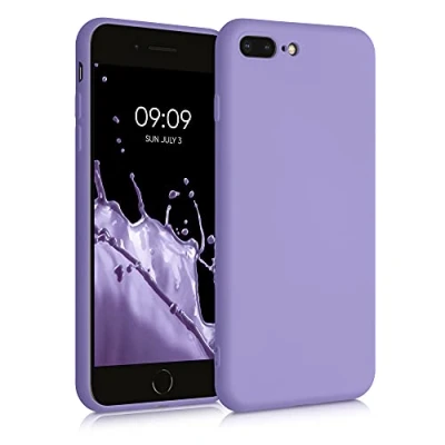 Afbeelding van kwmobile telefoonhoesje geschikt voor Apple iPhone 7 Plus / 8 Hoesje met siliconen coating Smartphone case in violet lila