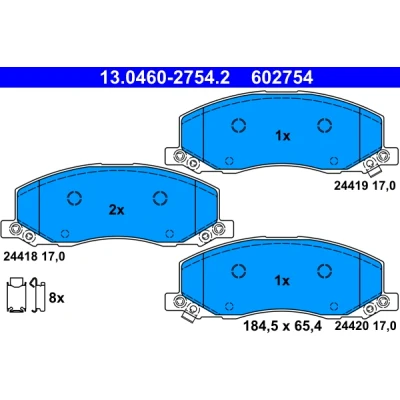 Afbeelding van Ate Remblokset 13.0460 2754.2