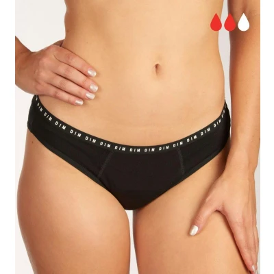 Afbeelding van Wasbare menstruatieslip in zwart biologisch katoen Medium flow DIM PROTECT