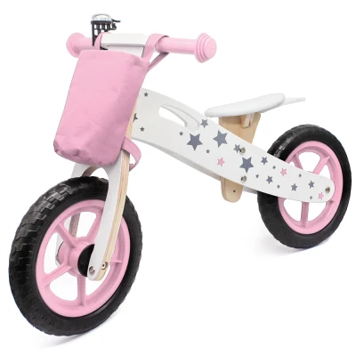 Afbeelding van Houten Loopfiets Balansfiets Loopspeelgoed Roze