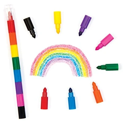 Afbeelding van Baker Ross AV214 Set waskrijtjes in regenboogkleuren voor kinderen perfect als kleine verrassing (4 stuks),gesorteerd
