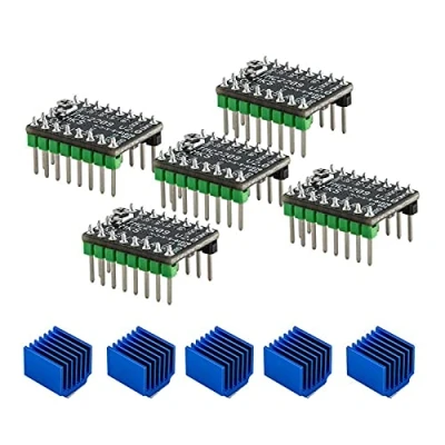 Afbeelding van Telituny Stepper Motor StepStick, 5 paar MKS TMC2209 V2.0 stappenmotordriver Stepsticks Mute 3D printerdeel Ultra Silent met koellichaam voor printer, moederbord, CNC gereedschapsmachine