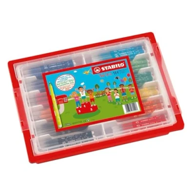 Afbeelding van STABILO Trio A Z viltstift, classpack van 144 stuks in geassorteerde k