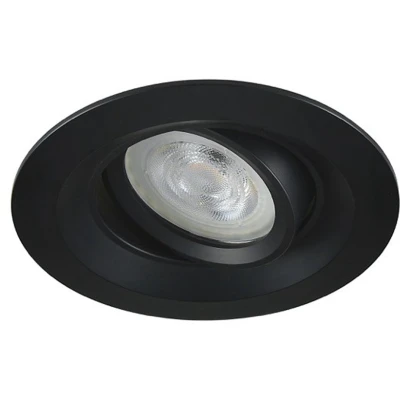 Afbeelding van LED inbouwspot Agaton Rond Zwart Warm Wit Dimbaar 5W Philips