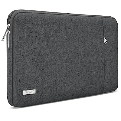 Afbeelding van TECOOL 13 inch laptophoes compatibel met Macbook Air 13,6 M3/A3113 2024 M2/A2681 M1/A2337 2022 2018, Pro M2 M1 2017, Beschermende Macbookhoes, grijs (Space Grey)