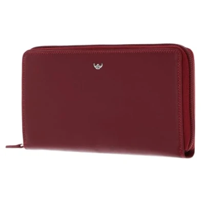 Afbeelding van Golden Head Portemonnee Polo RFID Protect Zipped Ladies Purse Wallet Red Donkerrood