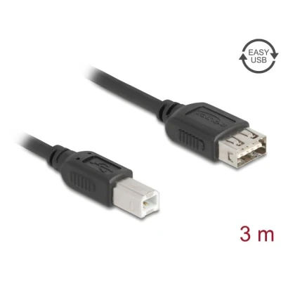 Afbeelding van Delock USB 2.0 Kabel Typ B Stecker zu EASY A Buchse 3 m