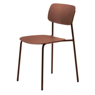 Afbeelding van Nordic Home Rudy eetkamerstoel Hout terracotta
