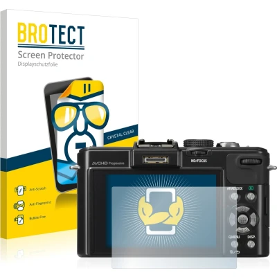 Afbeelding van BROTECT Screenprotector voor Panasonic Lumix DMC LX7 Folie Beschermfolie transparant (2 Stuks)