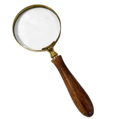 Afbeelding van Thorness Elegant Regency Style Houten Handvat Vergrootglas voor Lezen, Handheld