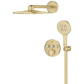 Afbeelding van Grohe grohtherm smartcontrol 3x comfortset 310 rond cool sunrise geborsteld 34863gn0