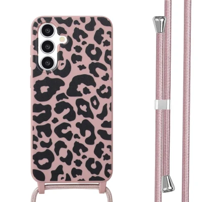 Afbeelding van Samsung Galaxy A36 Hoesje Siliconen en TPU (zacht) imoshion Softcase/Koordhoesje/Backcover Animal Pink Telefoonhoesje