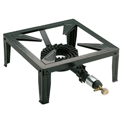 Afbeelding van Kemper 1 pit Camping Gasstel Gasbrander Wokbrander 7,5 KW 37cm 4 Voets