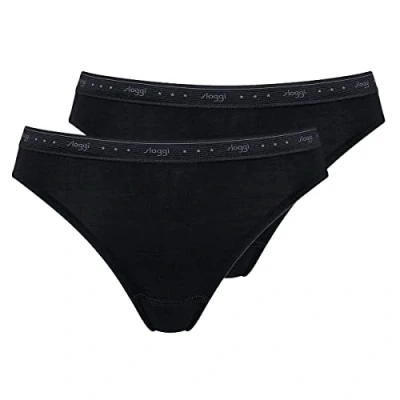 Afbeelding van Sloggi Dames 24/7 100 Tai 2p Kort, Zwart, 38