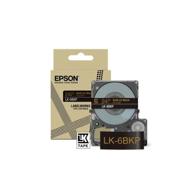 Afbeelding van Epson LK 6BKP Zwart, Goud