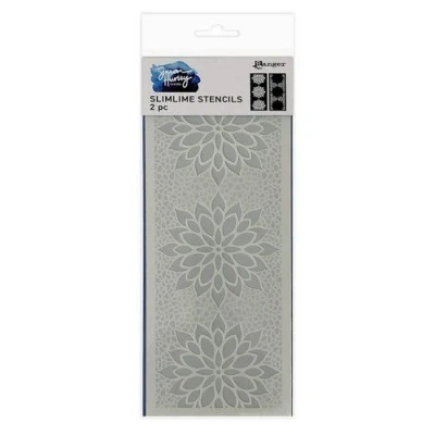 Afbeelding van Ranger SH Stencils Mosaic Florals Slimline HUS78173 Simon Hurley (11 21)