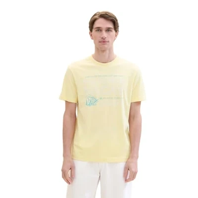 Afbeelding van TOM TAILOR Heren T shirt, 34585, lichtgeel, S