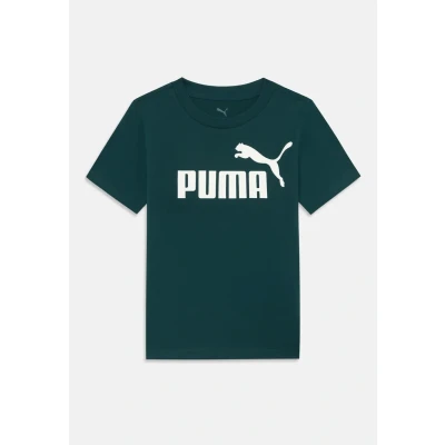 Afbeelding van Puma LOGO TEE Unisex Tshirt print voor kinderen, Maat: 128, Green terrain