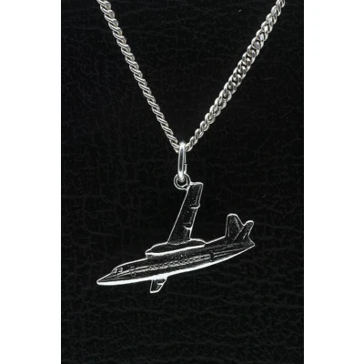 Afbeelding van Zilveren Fokker vliegtuig ketting hanger