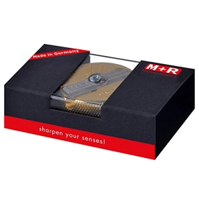 Afbeelding van M+R 706021000 puntenslijper rond dubbel messing geschenkverpakking