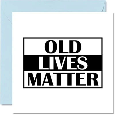 Afbeelding van Vaderdagkaart grappig Old Lives Matter Oldi kaart voor haar of hem, 145 mm x verjaardagswenskaarten, papa mama oma opa oppas verjaardag Kerstmis Vaderdag