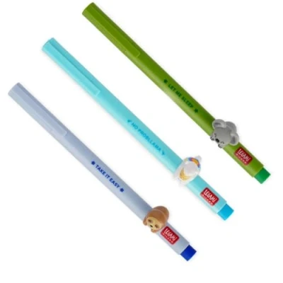 Afbeelding van LEGAMI Gelstift Lovely Friends, decoratief dier, afneembaar en opnieuw combineerbaar, voorkomt rollen, fijne 0,5 mm punt, set van 3 luiaard lama koala (set stuks FLUFFY)