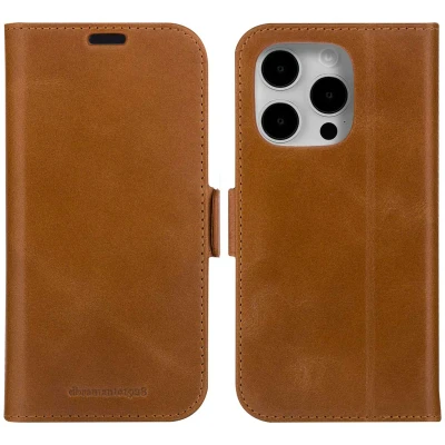 Afbeelding van Apple iPhone 15 Pro Max Hoesje Echt leder dbramante1928 Bookcase Bruin Telefoonhoesje
