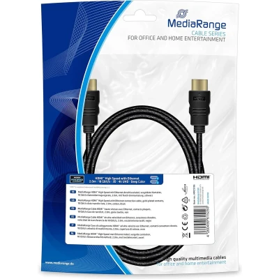 Afbeelding van MediaRange HDMI? High Speed ??met Ethernet aansluitkabel, vergulde con