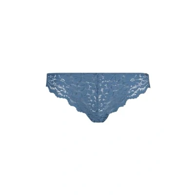 Afbeelding van Skiny Dames Cheeky String Wonderfulace, blauw, 36
