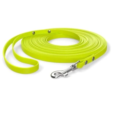 Afbeelding van 10m sleepriem, hondenriem, handlus, neongeel, extra smal, vuil en waterafstotend