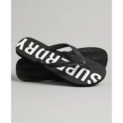 Afbeelding van Superdry Essential Teensandalen, Heren, Maat: 40/41, Schwarz Rubber/ textiel