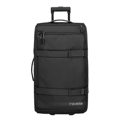 Afbeelding van travelite reistas met wielen, middelgroot, kick off, praktische op wieltjes voor vakantie en sport, 68 cm, 65 liter, zwart, Rollenreisetasche