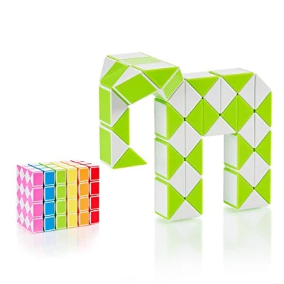 Afbeelding van CUBIDI® Magic Snake met 48 blokken puzzelspel voor kinderen en volwassenen (Groen)