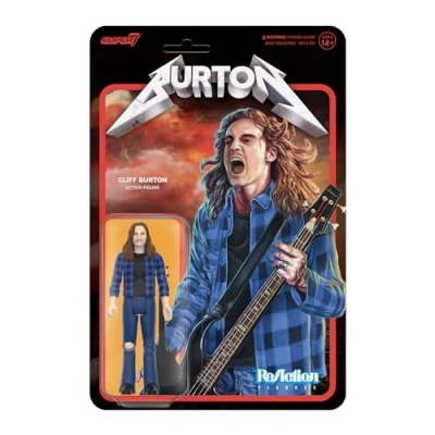 Afbeelding van Super7 Cliff Burton (flanellen overhemd) 9,5 cm actiefiguur met accessoires Heavy Metal verzamelobjecten en retro speelgoed