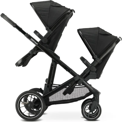 Afbeelding van Deryan Evy V2 Kinderwagen Duo Uitbreidbaar Inclusief extra zitje Zwart