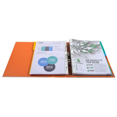 Afbeelding van Exacompta ref. 53344E 1 Ordner met hefboom Maxi Prem&#039;Touch® A4 80 mm rug mechaniek Afmetingen: 32 x 30 8 cm Formaat Kleur : Oranje