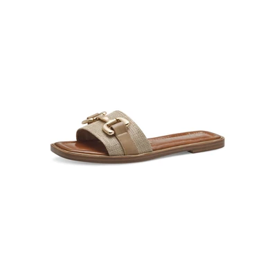 Afbeelding van Tamaris Muiltjes, Dames, Maat: 41, Beige Textiel/ synthetisch