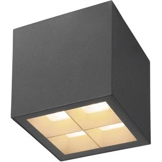 Afbeelding van Slv s cube plafondopbouwarmatuur 2700 3000k 15w phase 80 antraciet 1007461