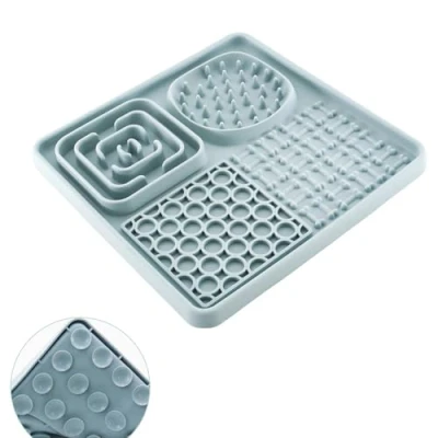 Afbeelding van alwaiiz likmat voor honden, honden met zuignappen, slow feeder, baden, klauwverzorging en vachtverzorging (BPA vrij, siliconen, blauw)